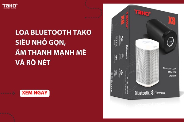 Loa Bluetooth TAKO siêu nhỏ gọn, âm thanh mạnh mẽ và rõ nét
