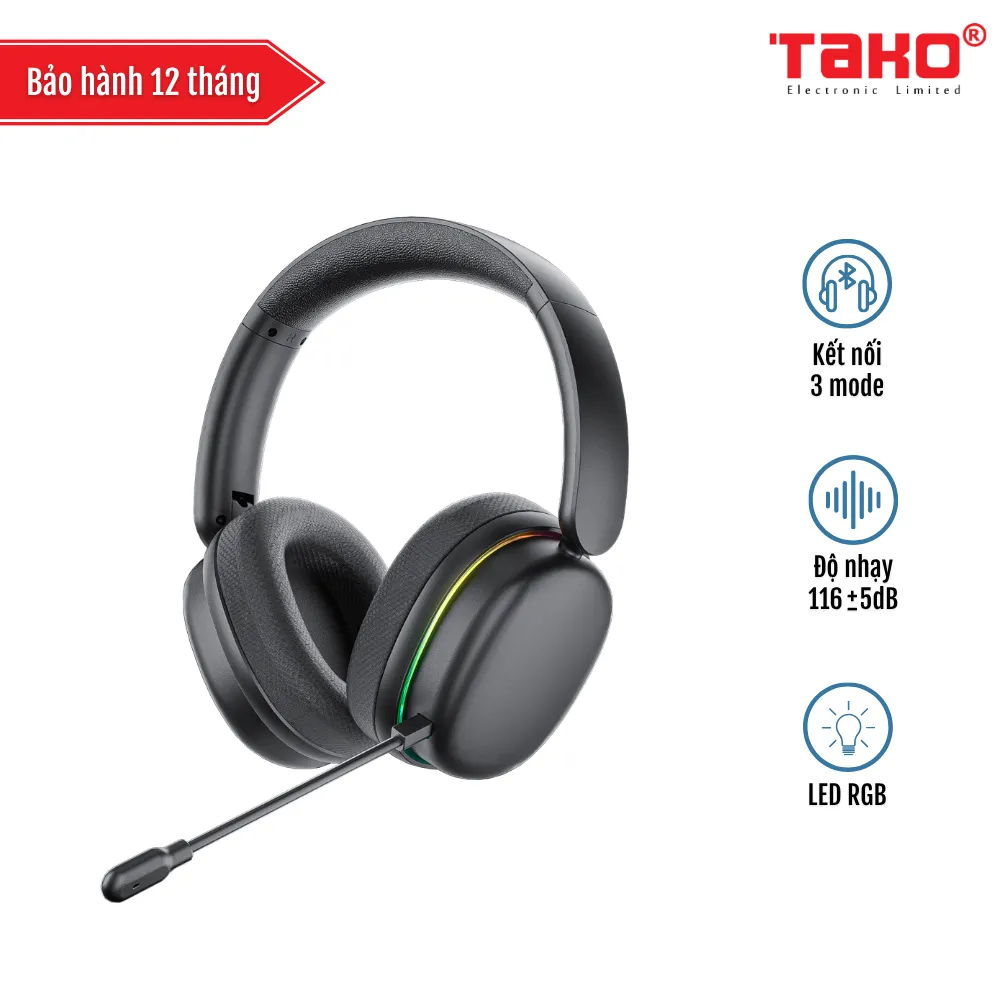 AULA G7 PRO (5323) TAI NGHE GAMING 3 MODE (Phiên bản màu Đen)