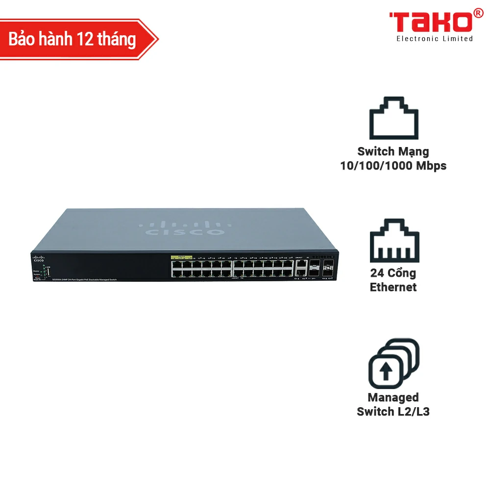 SG350X-24-K9 ​Cisco SG350X-24 24-port Gigabit Stackable Switch