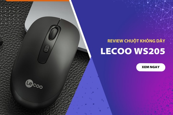 Review chuột không dây Lecoo WS205