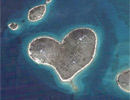 Đảo trái tim hút khách dịp Valentine nhờ Google Earth