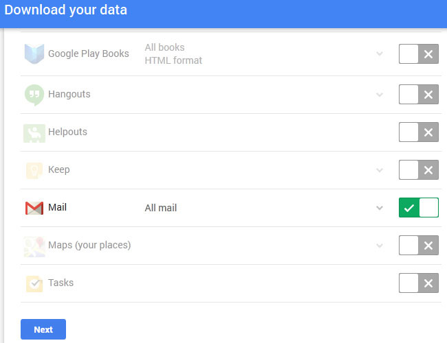 backup gmail