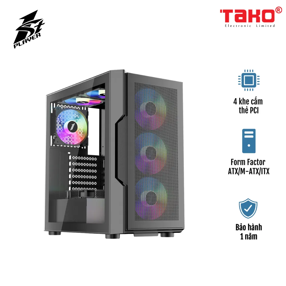 VỎ CASE GAMING 1STPLAYER T7-P T7-P-BK