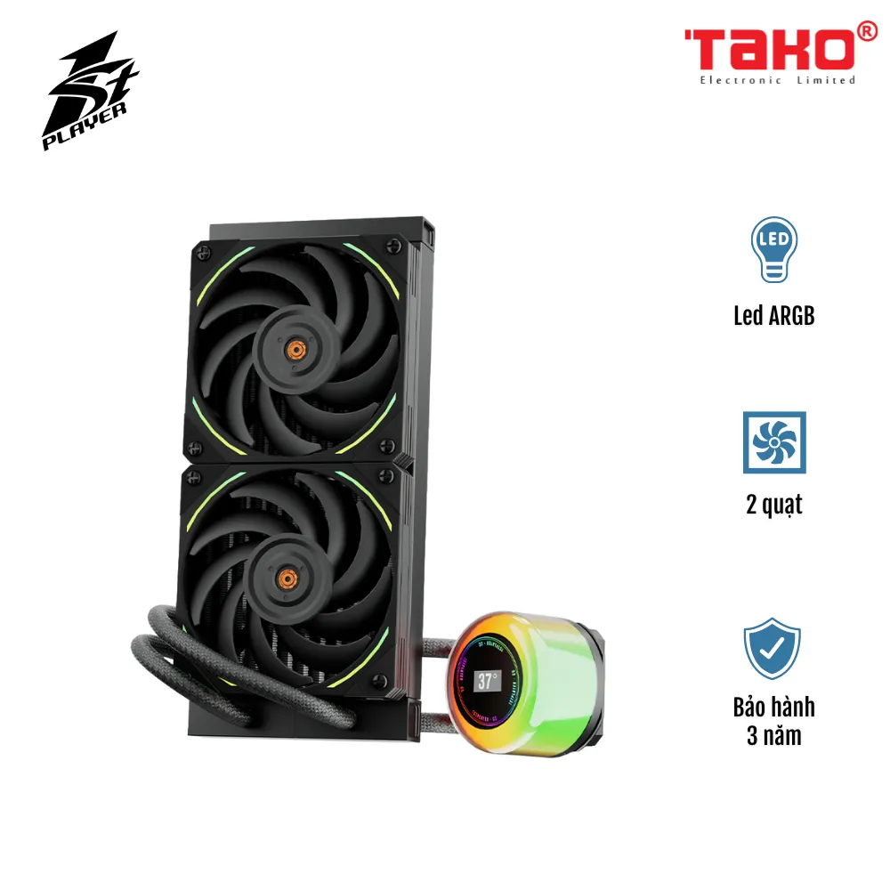 TẢN NHIỆT NƯỚC 1STPLAYER CC240 CC-240-BK